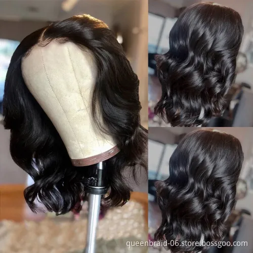 Body Wave Human Hair Lace Closure Wigs Brazilian Hair Lace Front Wig Pre Plucked with Baby Hair Short Wigs For Black Women
